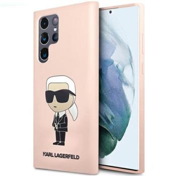 Karl Lagerfeld Silicone Ikonik Samsung Galaxy S23 Ultra, szilikon tok, rózsaszín kép