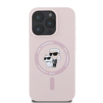 Karl Lagerfeld Silicone KC Heads Ring Apple iPhone 16 Pro Max hátlap tok, rózsaszín KLHMP16XSCMKCRHP kép
