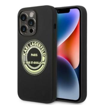 Karl Lagerfeld Silicone RSG Apple iPhone 14 Pro hátlap tok, fekete kép