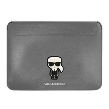 Karl Lagerfeld Sleeve Saffiano Ikonik Karl KLCS14PISFG 14&quot; laptop tok, ezüst kép