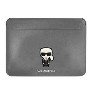 Karl Lagerfeld Sleeve Saffiano Ikonik Karl KLCS16PISFG 16&quot; laptop tok, ezüst kép