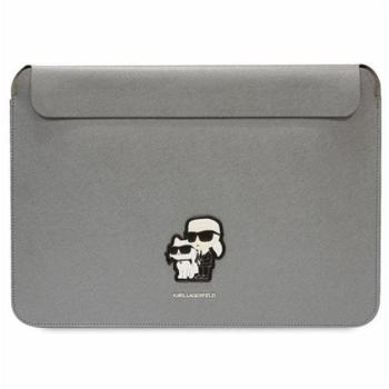 Karl Lagerfeld Sleeve Saffiano Karl&amp;Choupette KLCS14SAKCPMG 14&quot; laptop tok, ezüst kép