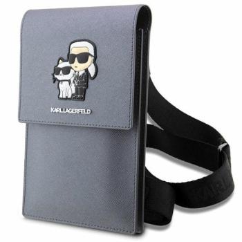 Karl Lagerfeld táska KLWBSAKCPMG ezüst Saffiano Karl &amp; Choupette kép
