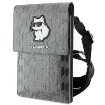 Karl Lagerfeld táska KLWBSAKHPCG ezüst Saffiano Monogram Choupette saffiano/ezüst kép