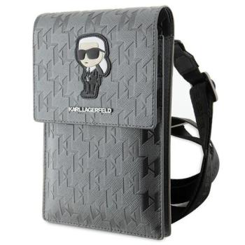 Karl Lagerfeld táska KLWBSAKHPKG ezüst Saffiano Monogram ikonikus saffiano/ezüst kép