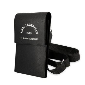 Karl Lagerfeld telefon táska KLWBSARSGK fekete Dombornyomott RSG tok kép