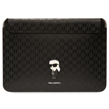 Karl Lagerfeld tok KLCS14SAKHPKK 14&quot; fekete Saffiano Monogram ikonikus 14&quot; saffiano kép