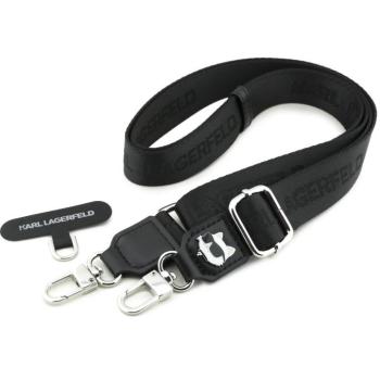 Karl Lagerfeld Universal Crossbody Strap Choupette Patch univerzális nyak / vállpánt, fekete kép