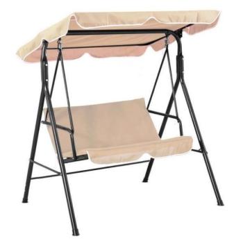 Kerti hintaágy, 3 személyes, árnyékolóval, bézs kép