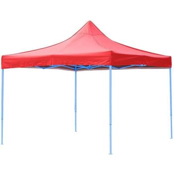 Kerti pavilon, összecsukható, 2.9 x 2.9 m, piros kép