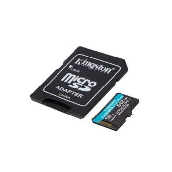 Kingston Canvas Go Plus MicroSDXC 512GB (Class 10), U3 V30 memóriakártya adapterrel (SDCG3/512GB) kép