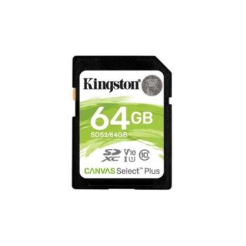 Kingston Canvas Select Plus SDXC 64GB (Class 10), UHS-I memóriakártya adapter nélkül (SDS2/64GB) kép