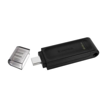Kingston DataTraveler 70 64GB USB Type-C pendrive, fekete (DT70/64GB) kép