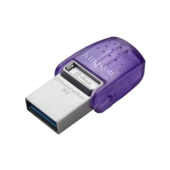 Kingston Pendrive 64GB, DT microDuo 3C 200MB/s dual USB-A + USB-C kép