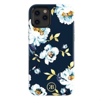 Kingxbar Blossom telefontok díszített eredeti Swarovski kristályokkal iPhone 12 mini többszínű (Gardenia) kép