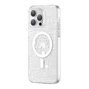 Kingxbar PQY Geek sorozat mágneses tok iPhone 14 Pro Max MagSafe ezüst kép