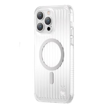 Kingxbar PQY Go Out sorozat mágneses tok iPhone 14 Pro MagSafe ezüst kép