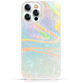 Kingxbar Shell sorozat Luxus elegáns telefon tok iPhone 13 Pro Pearl-Blue kép