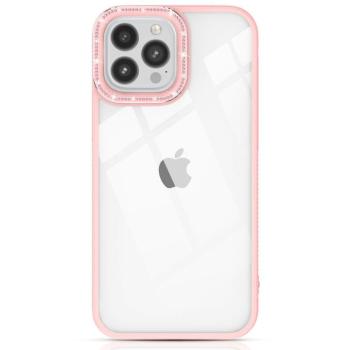 Kingxbar Sparkle Series tok iPhone 13 Pro kristályokkal rózsaszínű hátlapi borítással kép