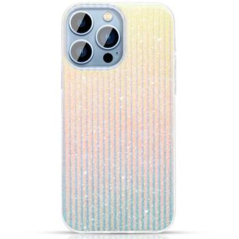 Kingxbar Travel sorozat Luxus elegáns tok iPhone 13 Pro kék-narancs (felhők) kép