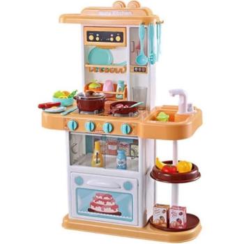 Kis játékkonyha, bézs kép