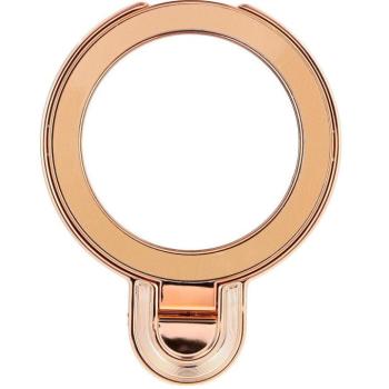 Kör alakú telefontartó kitámasztóval, csillámos arany kép