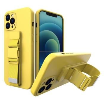 Kötél tok Gel TPU légzsák telefontok Xiaomi Poco X3 NFC sárga hátlapra kép