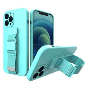 Kötél tok Gel TPU légzsák tok telefontok iPhone 12 Pro világoskék-hez kép