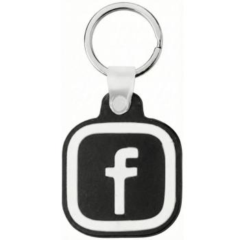 Közösségi média kulcstartó, NFC chippel, Facebook logóval, NFC Keychain, fekete/fehér kép