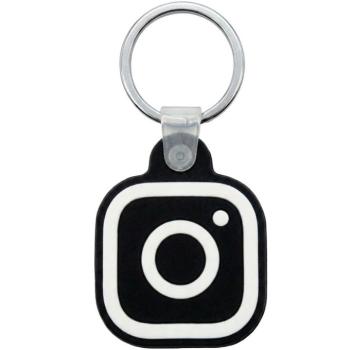Közösségi média kulcstartó, NFC chippel, Instagram logóval, NFC Keychain, fekete/fehér kép