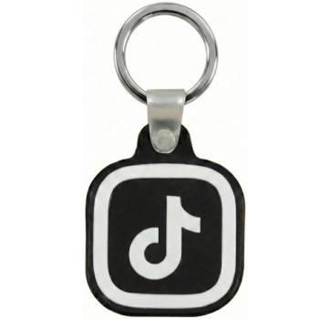 Közösségi média kulcstartó, NFC chippel, TikTok logóval, NFC Keychain, fekete/fehér kép