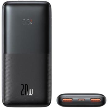 Külső akkumulátor, 10000 mAh, 20W, Okostelefonhoz és TabletPC-hez, 2 x USB aljzat, 1 x USB Type-C aljzat, LED kijelzővel, gyorstöltés, Baseus Bipow Pro, PPBD040101, fekete kép