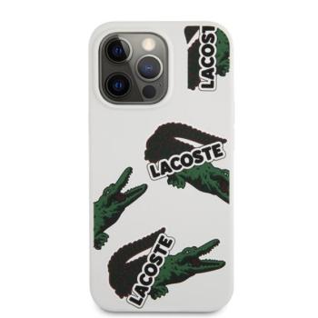 Lacoste Allover Pattern iPhone 13 Pro Max szilikon tok, fehér kép