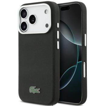 Lacoste Iconic Petit Pique Metal Logo Apple iPhone 17 Pro Max MagSafe tok kameravédő peremmel, fekete kép