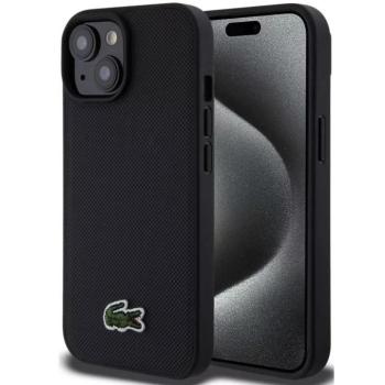 Lacoste Iconic Petit Pique Woven Logo Apple iPhone 15 MagSafe tok, fekete kép