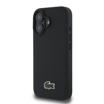 Lacoste Iconic Petit Pique Woven Logo iPhone 16 Plus MagSafe tok, fekete kép