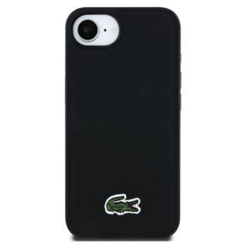 Lacoste Iconic Petit Pique Woven Logo iPhone 17e / iPhone 16e MagSafe tok, fekete kép