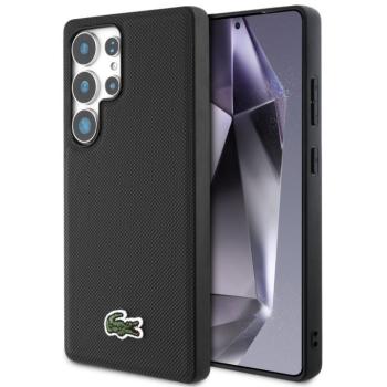 Lacoste Iconic Petit Pique Woven Logo Samsung Galaxy S25 Ultra MagSafe tok, fekete kép