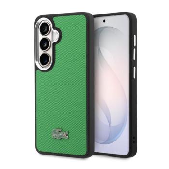 Lacoste Petit Pique Metal Logo Magnetic Samsung Galaxy S26 hátlap tok, MagSafe, zöld kép