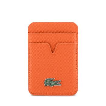 Lacoste PU Iconic Petit Pique mágneses kártyatartó, MagSafe, narancs kép