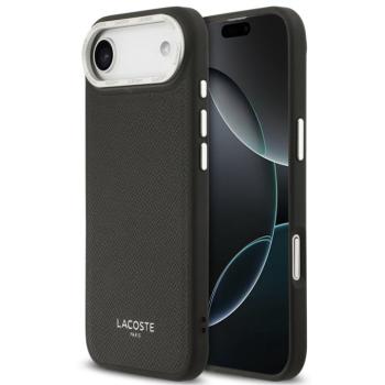 Lacoste PU Leather Champs Elysees Apple iPhone Air (2025) MagSafe tok kameravédő peremmel, fekete kép