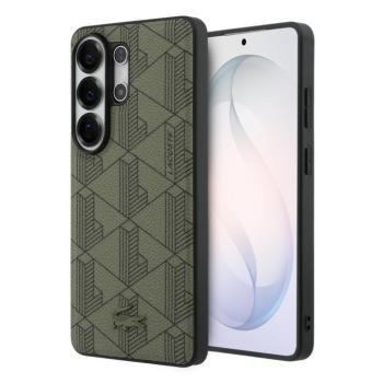 Lacoste PVC Blend Monogram Magnetic Samsung Galaxy S26 Ultra hátlap tok, MagSafe, khaki kép