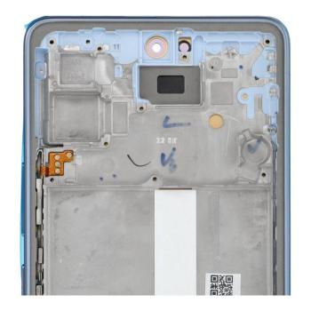 LCD kijelző SAMSUNG A53 A536 HARD OLED kijelzőhöz, kék kerettel kép