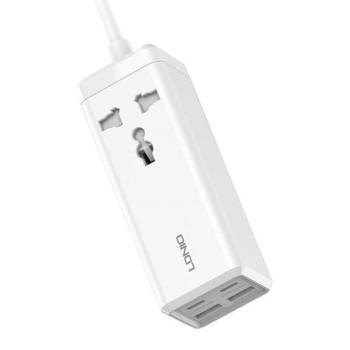 LDNIO hálozati töltő 1x elosztó, 2xUSB-A, 1xUSB-C 2500W, fehér kép