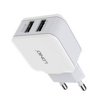 LDNIO hálózati töltő USB aljzat (12W, gyorstöltő) FEHÉR kép