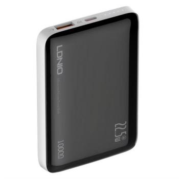 LDNIO vésztöltő USB+Type-C aljzat (10000mAh, 22.5W, 3A, PD gyorstöltő, LED jelzés) FEKETE kép