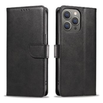 Leather könyvtok iPhone 16 - fekete kép