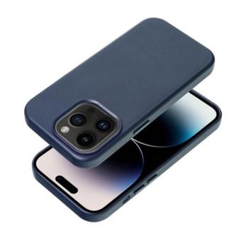 Leather Mag Cover IPHONE 15 PLUS indigókék bőr tok kép