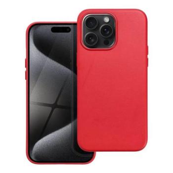Leather Mag Cover IPHONE 15 PRO MAX piros tok kép