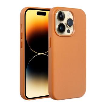 LEATHER MAG COVER tok iPhone 16 Plus - narancssárga kép